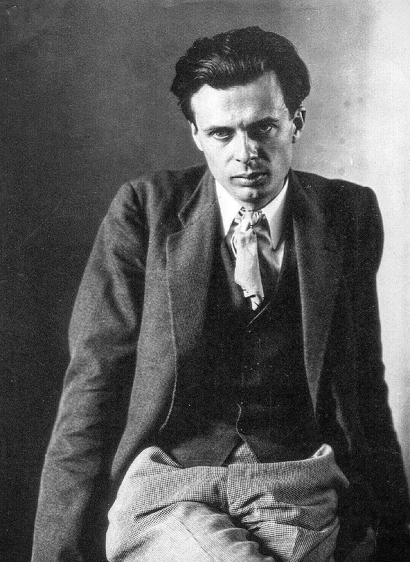 Aldous Huxley looking intense